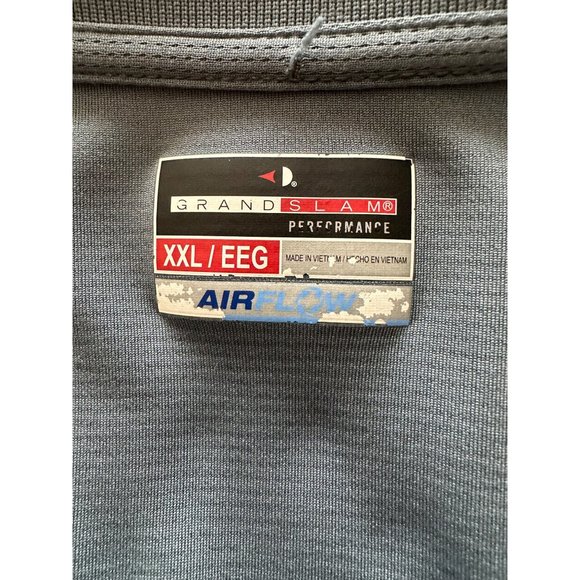 Grand Slam Performance SZ XXL Air Flow Short Sleeve Golf Polo Blue Grey - Picture 8 of 10